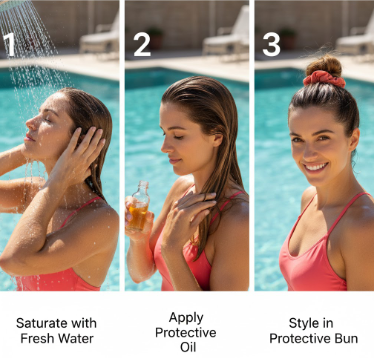 How to Protect Wavy Hair Before You Swim