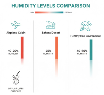 The Dehydration Effect: How Dry Cabin Air Causes Frizz and Dryness