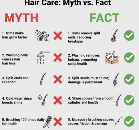 Common Hair Growth Myths Debunked