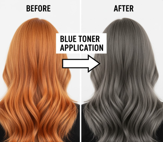 Using a Toner to Neutralize Brassy Orange Hair