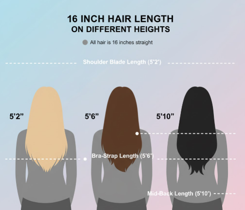 Where Does 16 Inch Hair Fall?