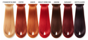 Copper and Ginger Shades of red hair dye