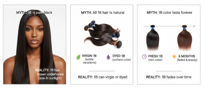 Common Myths and Misconceptions About 1B Hair