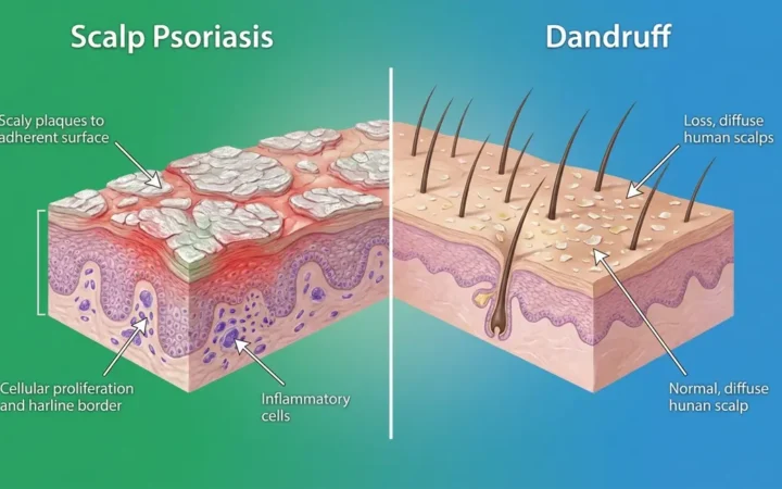 Scalp Psoriasis vs. Dandruff: How to Tell the Difference
